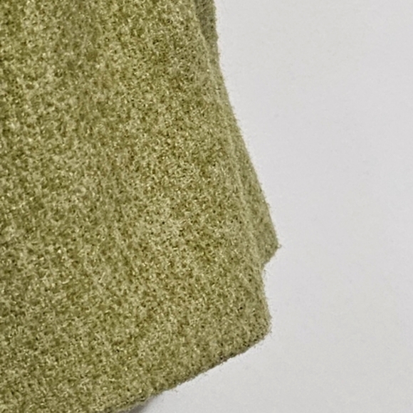 Tabitha Anthropologie Crop Jacket Size 8 Green Ruffle Collar Button 3/4 Sleeves - Picture 7 of 10